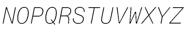 PPNeueMontrealMono ThinItalic Instance Font UPPERCASE