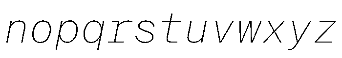 PPNeueMontrealMono ThinItalic Instance Font LOWERCASE