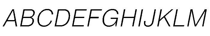 PPNeueMontrealText LightItalic Instance Font UPPERCASE