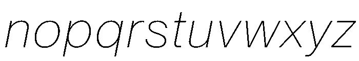PPNeueMontrealText ThinItalic Instance Font LOWERCASE
