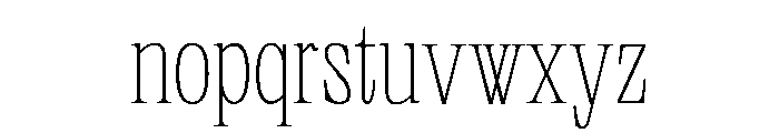PPNeueWorld SemiCondensedThin Instance Font LOWERCASE