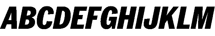 PPNeueYorkItalic CondensedBlackItalic Instance Font UPPERCASE
