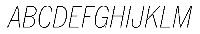 PPNeueYorkItalic CondensedThinItalic Instance Font UPPERCASE