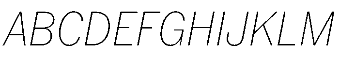 PPNeueYorkItalic NarrowThinItalic Instance Font UPPERCASE