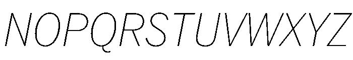 PPNeueYorkItalic NarrowThinItalic Instance Font UPPERCASE