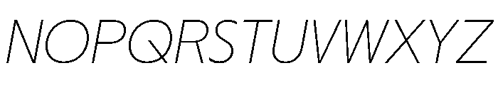 PPNikkeiJournal ThinOblique Instance Font UPPERCASE
