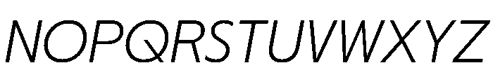 PPNikkeiJournal UltralightOblique Instance Font UPPERCASE