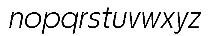 PPNikkeiJournal UltralightOblique Instance Font LOWERCASE