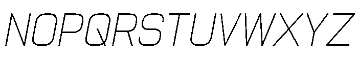 PPNikkeiLine ThinOblique Instance Font UPPERCASE