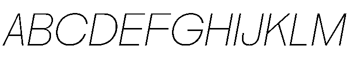 PPNikkeiMaru ThinOblique Instance Font UPPERCASE
