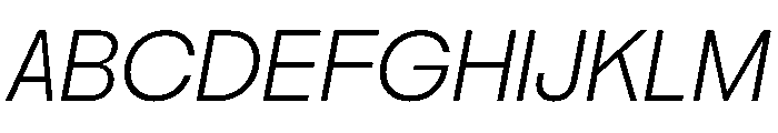 PPNikkeiMaru UltralightItalic Instance Font UPPERCASE