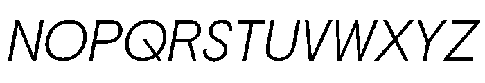 PPNikkeiMaru UltralightItalic Instance Font UPPERCASE