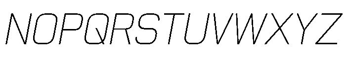 PPNikkeiPacific ThinOblique Instance Font UPPERCASE