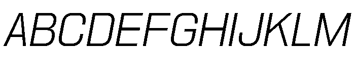 PPNikkeiPacific UltralightOblique Instance Font UPPERCASE