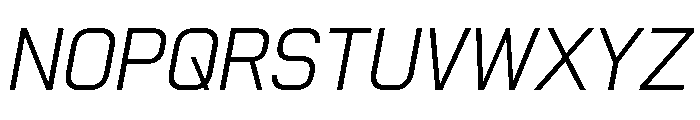 PPNikkeiPacific UltralightOblique Instance Font UPPERCASE