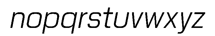PPNikkeiPacific UltralightOblique Instance Font LOWERCASE