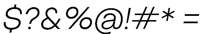 PPObjectSans LightSlanted Instance Font OTHER CHARS