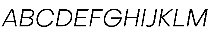 PPObjectSans LightSlanted Instance Font UPPERCASE