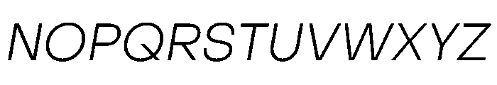 PPObjectSans LightSlanted Instance Font UPPERCASE