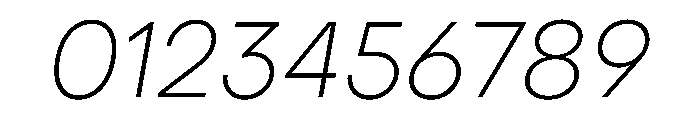 PPObjectSans ThinSlanted Instance Font OTHER CHARS