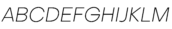 PPObjectSans ThinSlanted Instance Font UPPERCASE