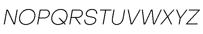 PPObjectSans ThinSlanted Instance Font UPPERCASE