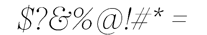 PPPangaia ThinItalic Instance Font OTHER CHARS