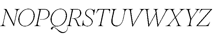 PPPangaia ThinItalic Instance Font UPPERCASE