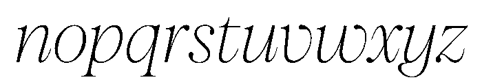 PPPangaia ThinItalic Instance Font LOWERCASE