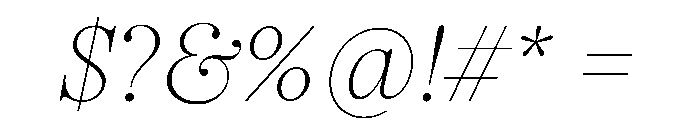 PPPangaia ThinItalic Font OTHER CHARS