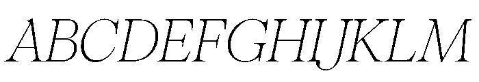 PPPangaia ThinItalic Font UPPERCASE