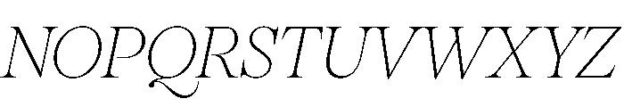 PPPangaia ThinItalic Font UPPERCASE