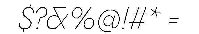 PPPangramSansCompact ExtralightItalic Instance Font OTHER CHARS
