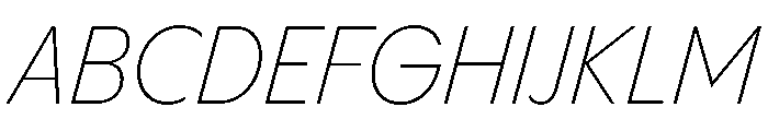 PPPangramSansCompact ExtralightItalic Instance Font UPPERCASE