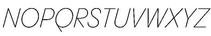 PPPangramSansCompact ExtralightItalic Instance Font UPPERCASE