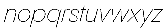PPPangramSansCompact ExtralightItalic Instance Font LOWERCASE