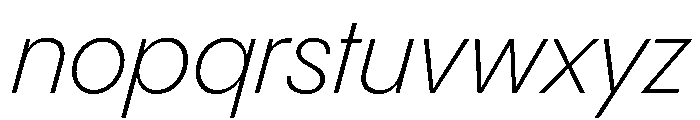 PPPangramSansCompact LightItalic Instance Font LOWERCASE