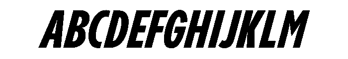 PPPangramSansCompressed ExtraboldItalic Instance Font UPPERCASE