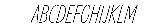PPPangramSansCompressed ExtralightItalic Instance Font UPPERCASE