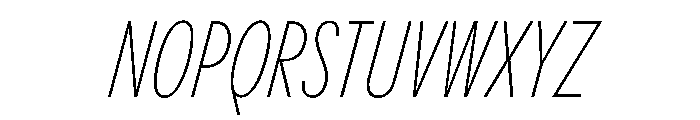 PPPangramSansCompressed ExtralightItalic Instance Font UPPERCASE