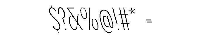 PPPangramSansCompressed ExtralightReclined Instance Font OTHER CHARS