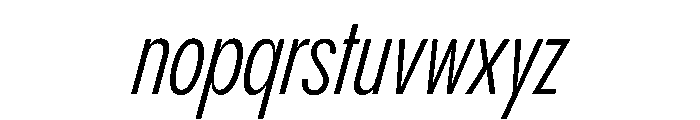 PPPangramSansCompressed RegularItalic Instance Font LOWERCASE