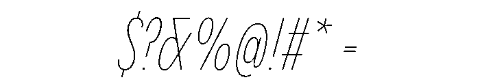 PPPangramSansCompressed ThinItalic Instance Font OTHER CHARS