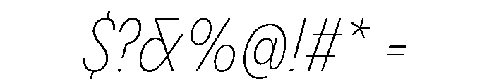 PPPangramSansCondensed ExtralightItalic Instance Font OTHER CHARS