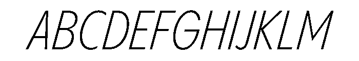 PPPangramSansCondensed LightItalic Instance Font UPPERCASE