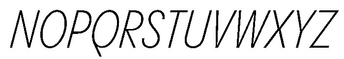 PPPangramSansCondensed LightItalic Instance Font UPPERCASE