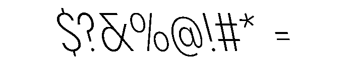 PPPangramSansCondensed LightReclined Instance Font OTHER CHARS