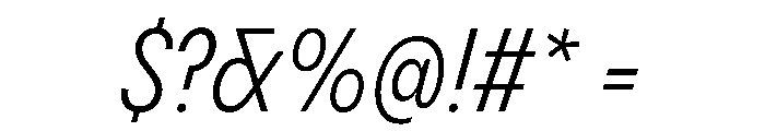 PPPangramSansCondensed RegularItalic Instance Font OTHER CHARS
