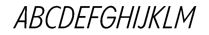 PPPangramSansCondensed RegularItalic Instance Font UPPERCASE