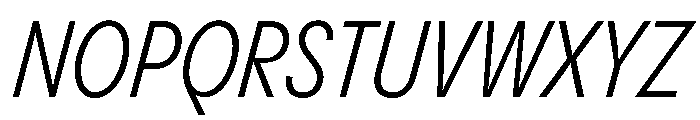 PPPangramSansCondensed RegularItalic Instance Font UPPERCASE